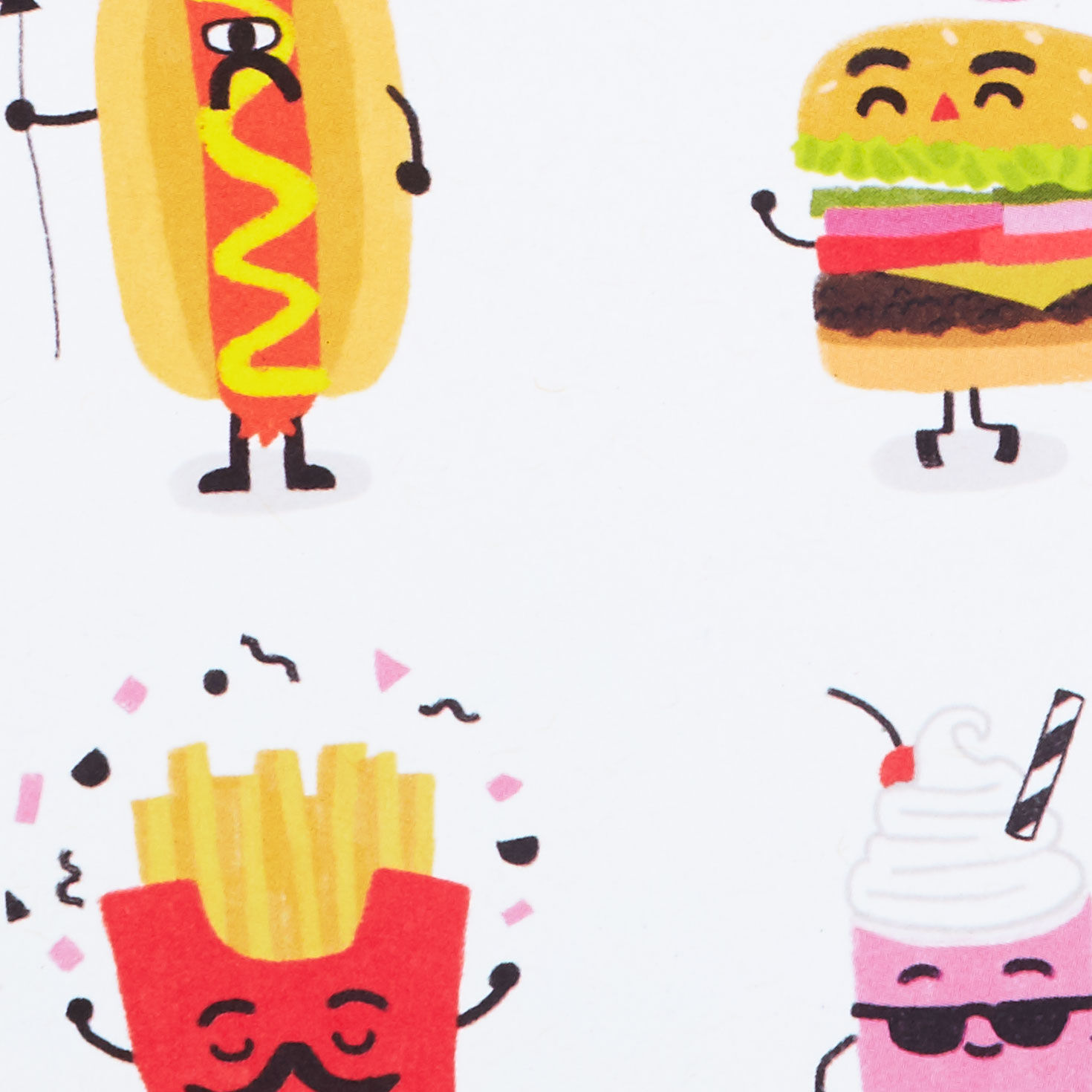 Junk Food Characters Funny Birthday Card Card front detail image number 4