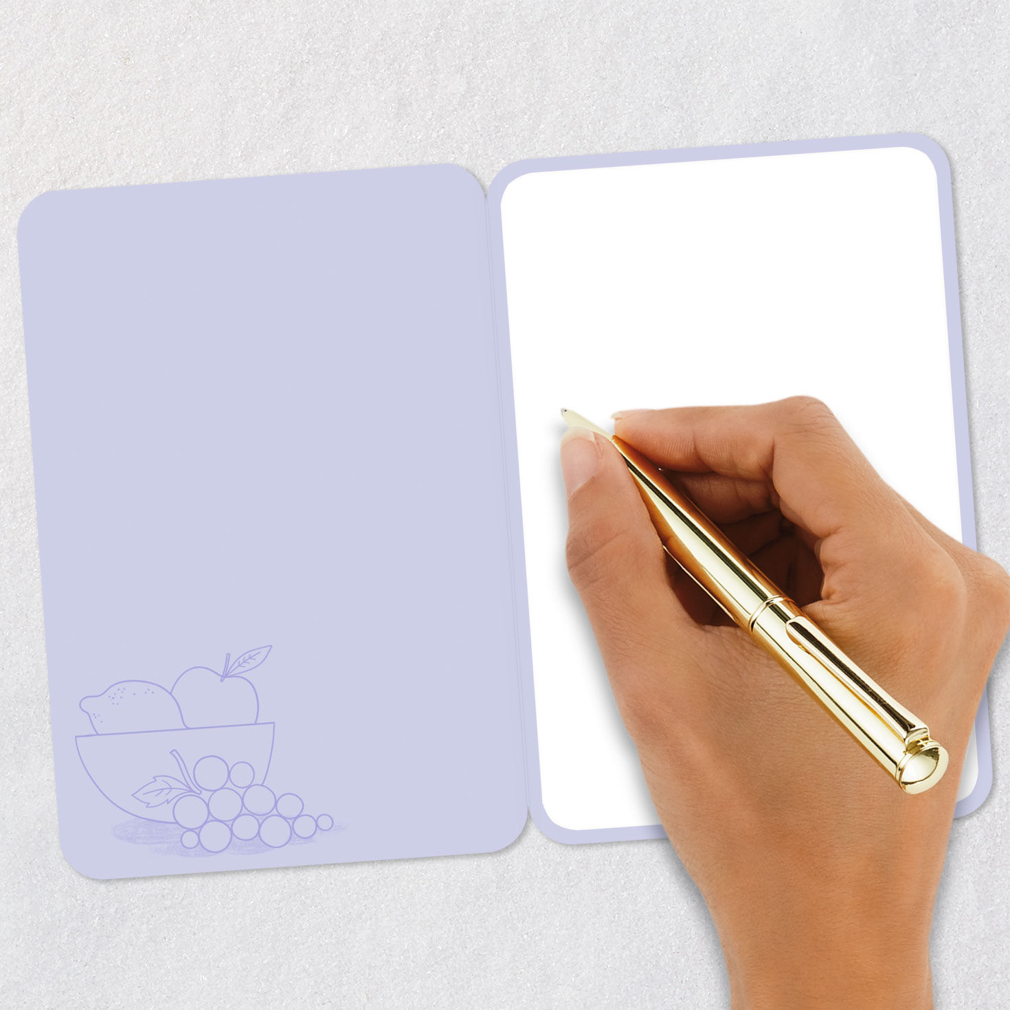 Smiling Grape Characters Blank Thank You Card Signing card image number 5