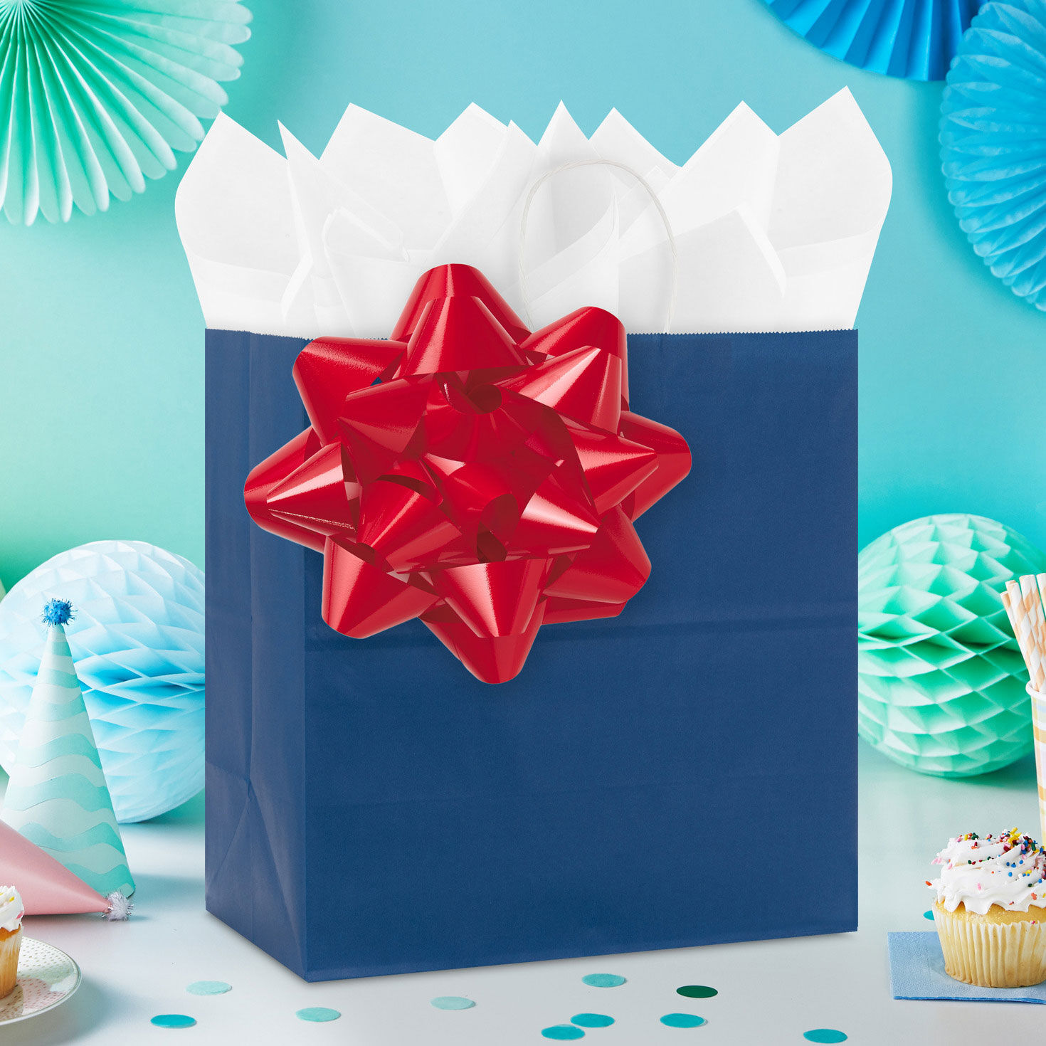 Giant Red High Gloss Gift Bow, 11", , large image number 2