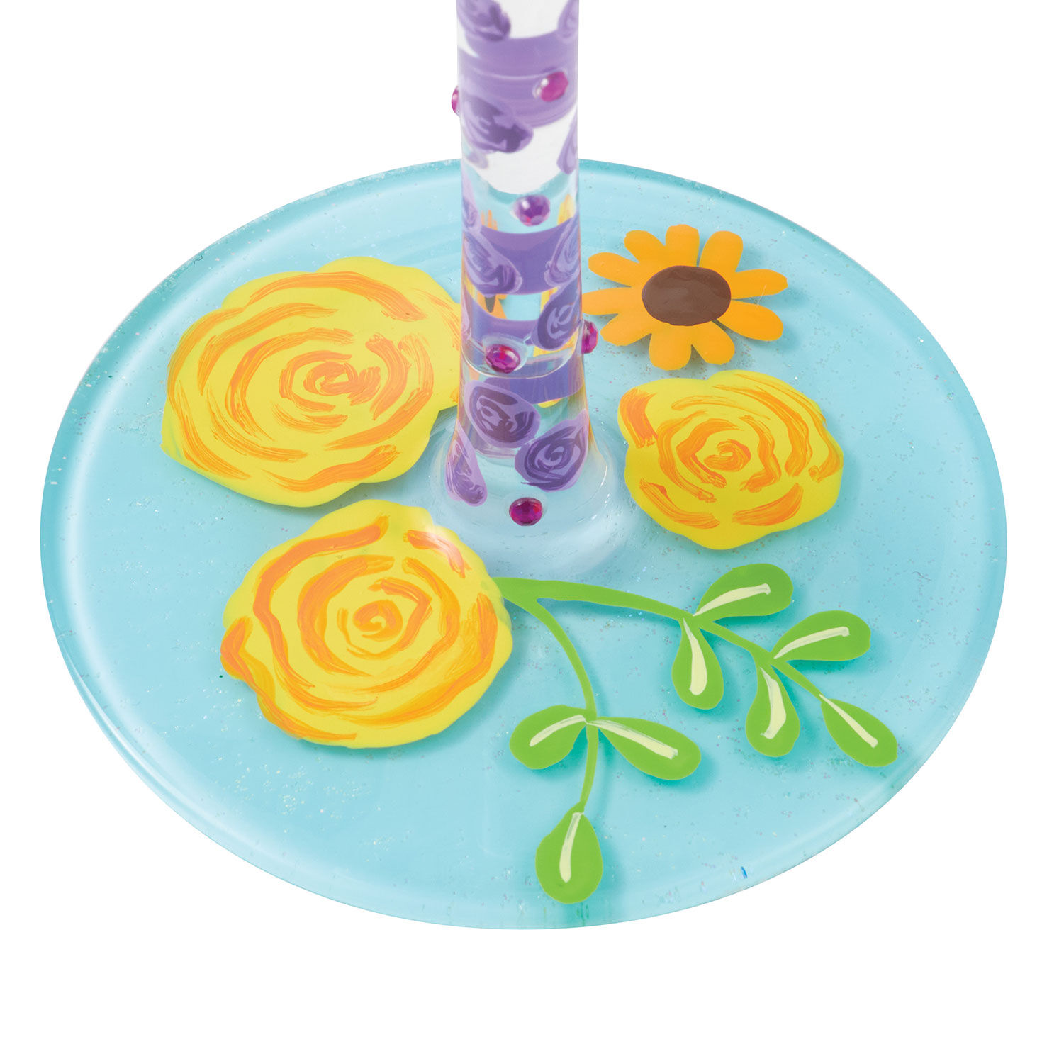 Life With Friends Handpainted Wine Glass  image number 3