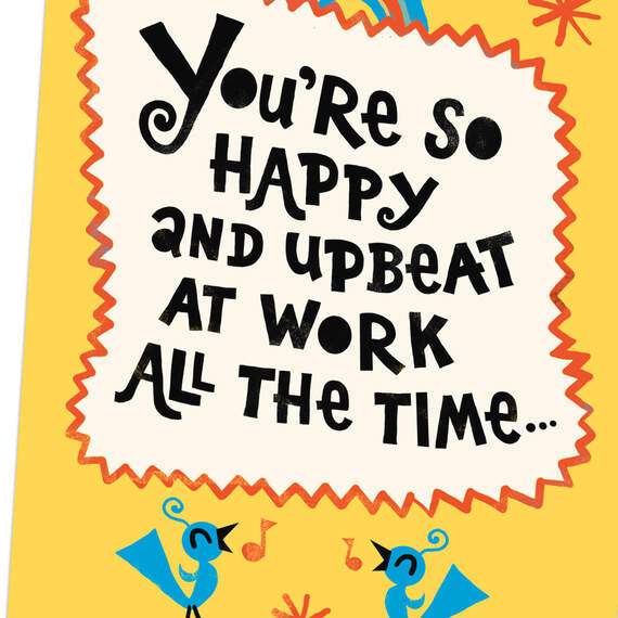 You're So Upbeat Funny Admin Professionals Day Card, , large image number 4