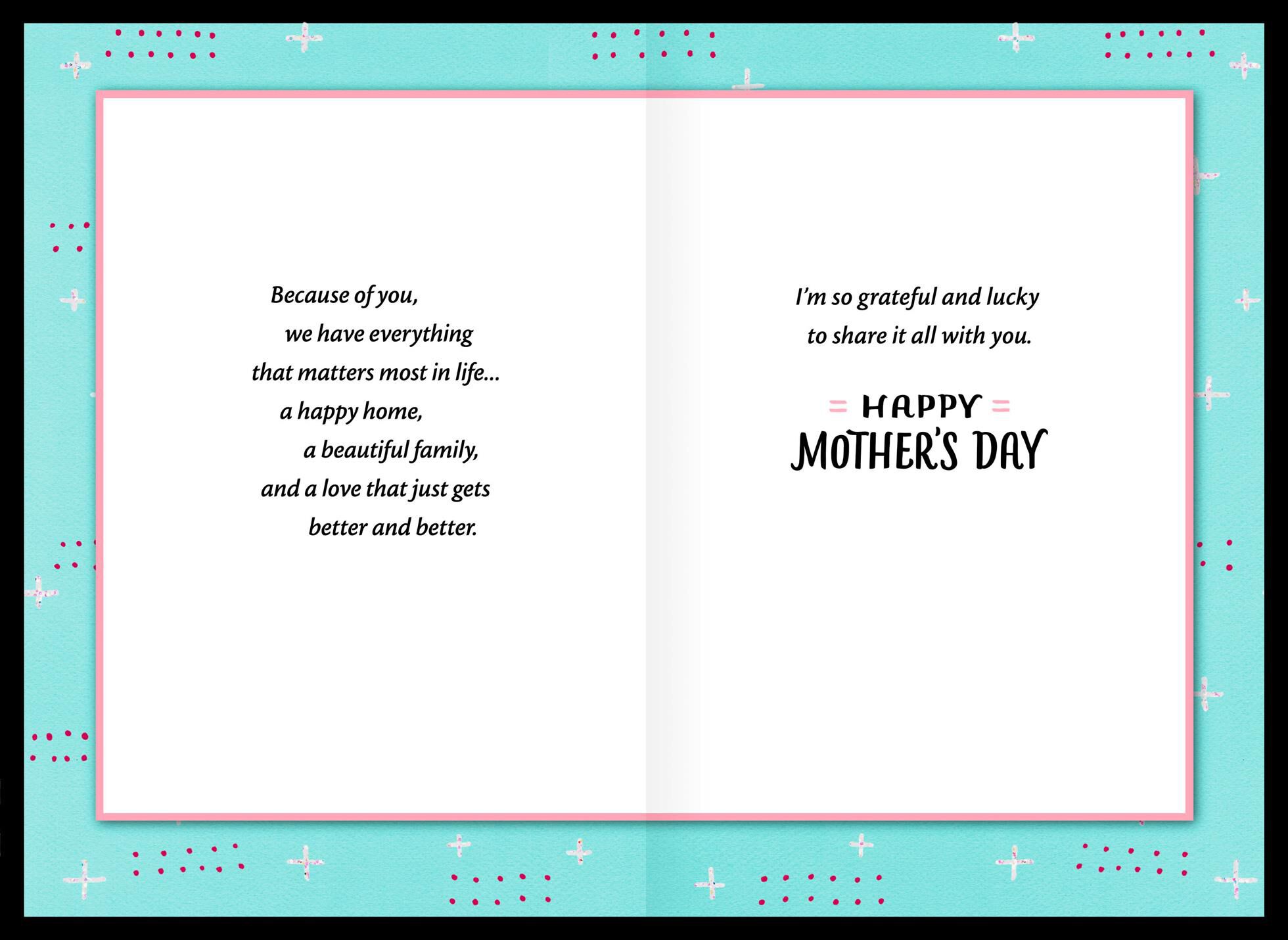 Filled With Love Mother's Day Card for Wife