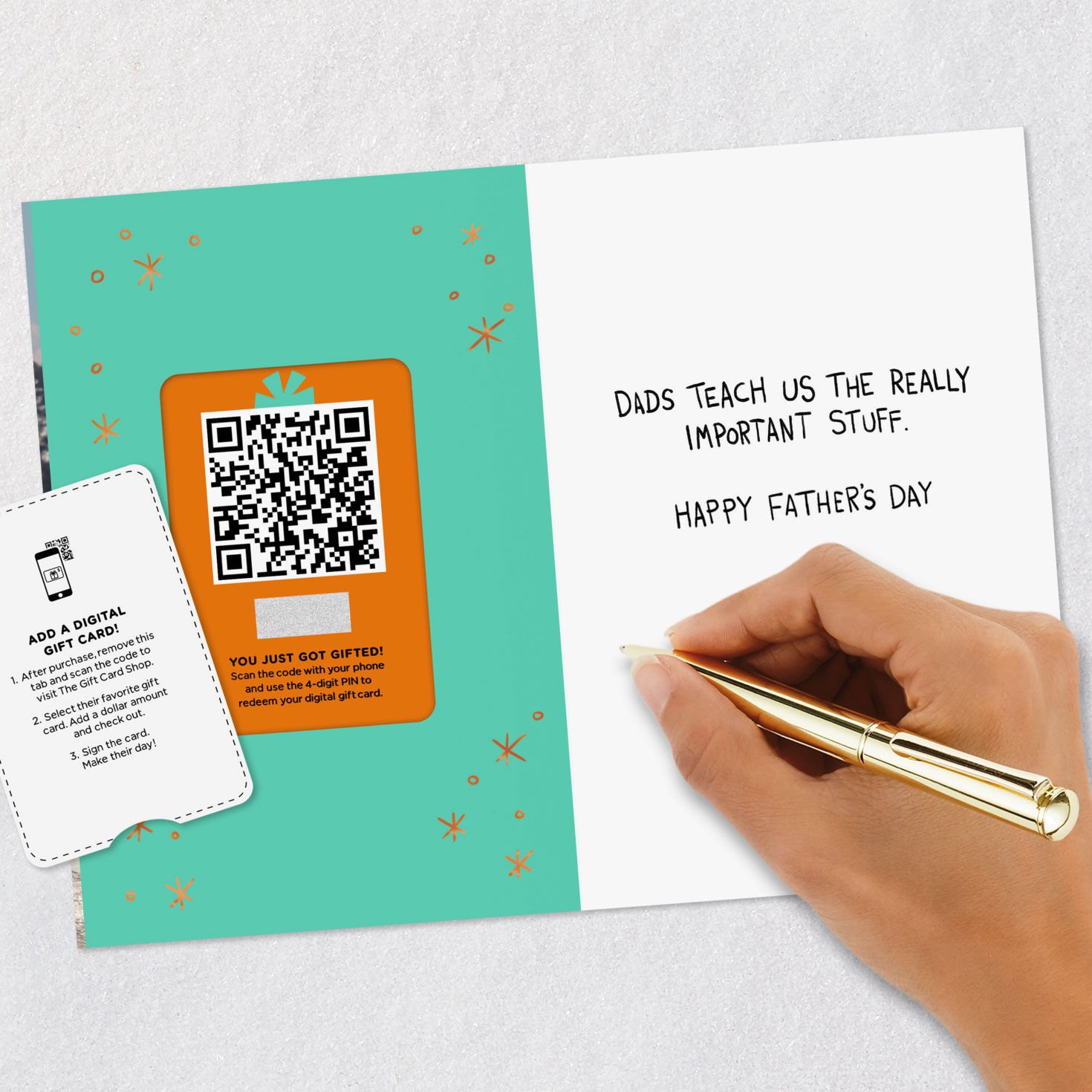 Family in Car Funny Father's Day Gift Card Greeting signing card image number 9