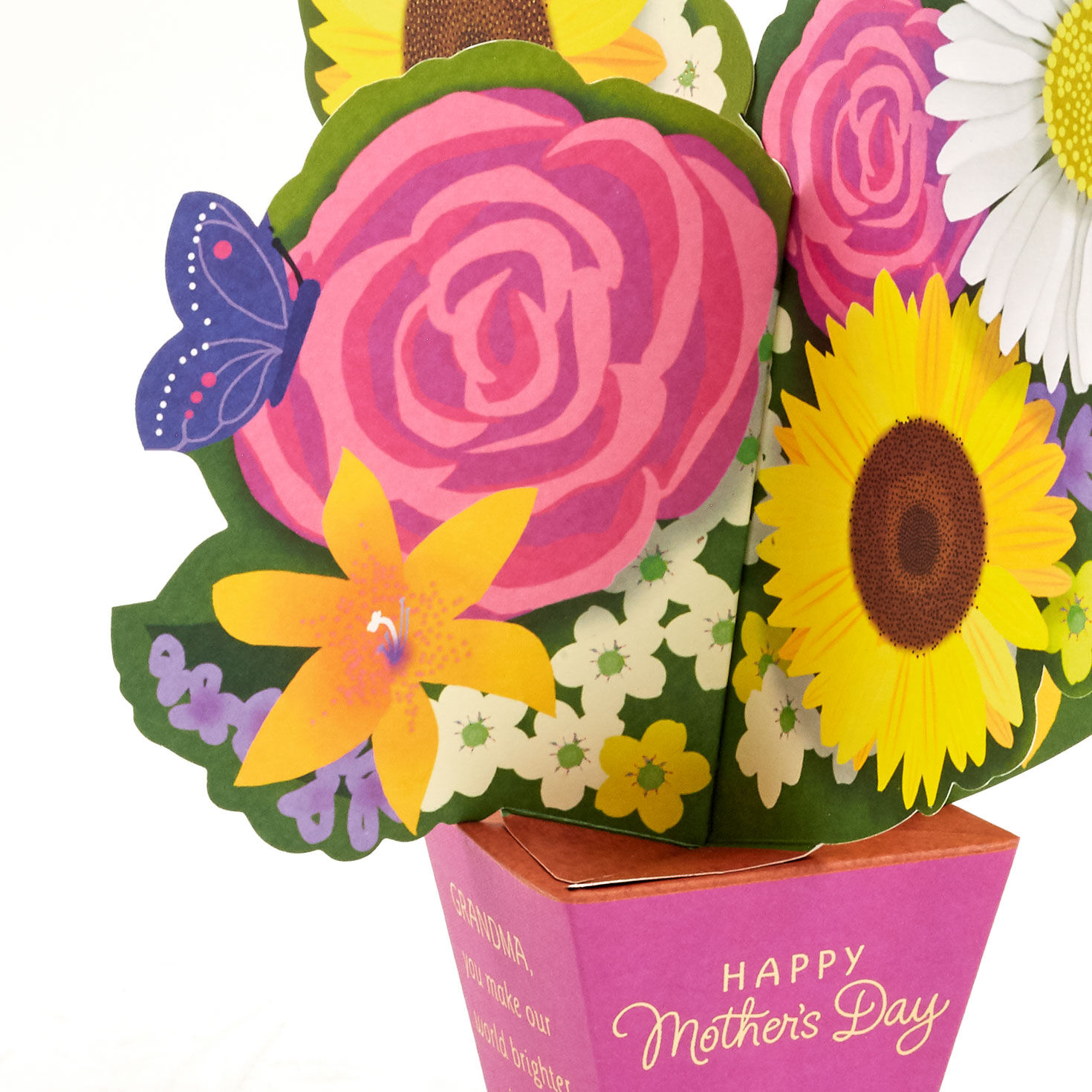 Colorful Flowers Pop-up Mother's Day Card for Grandma Card Front Detail image number 4