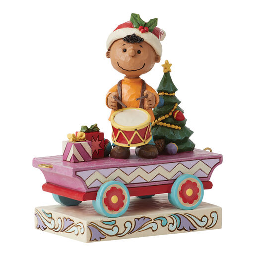Jim Shore Peanuts Franklin Holiday Train Car Figurine, 4.75", 