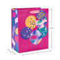 Colorful Balloons on Pink Medium Gift Bag measurement image number 3