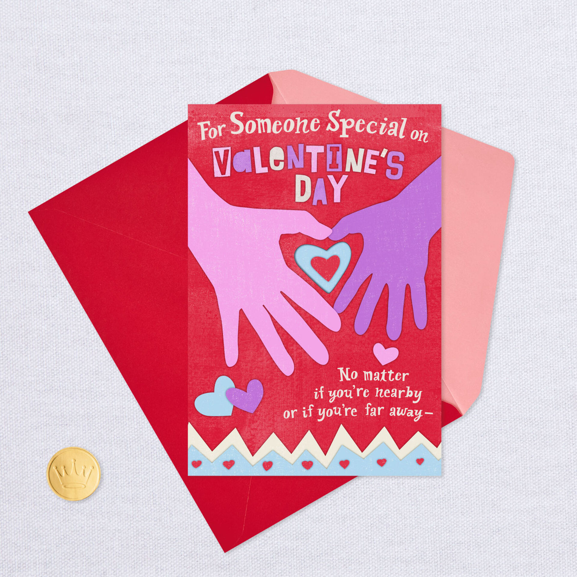 love keeps us together recordable valentine's day card