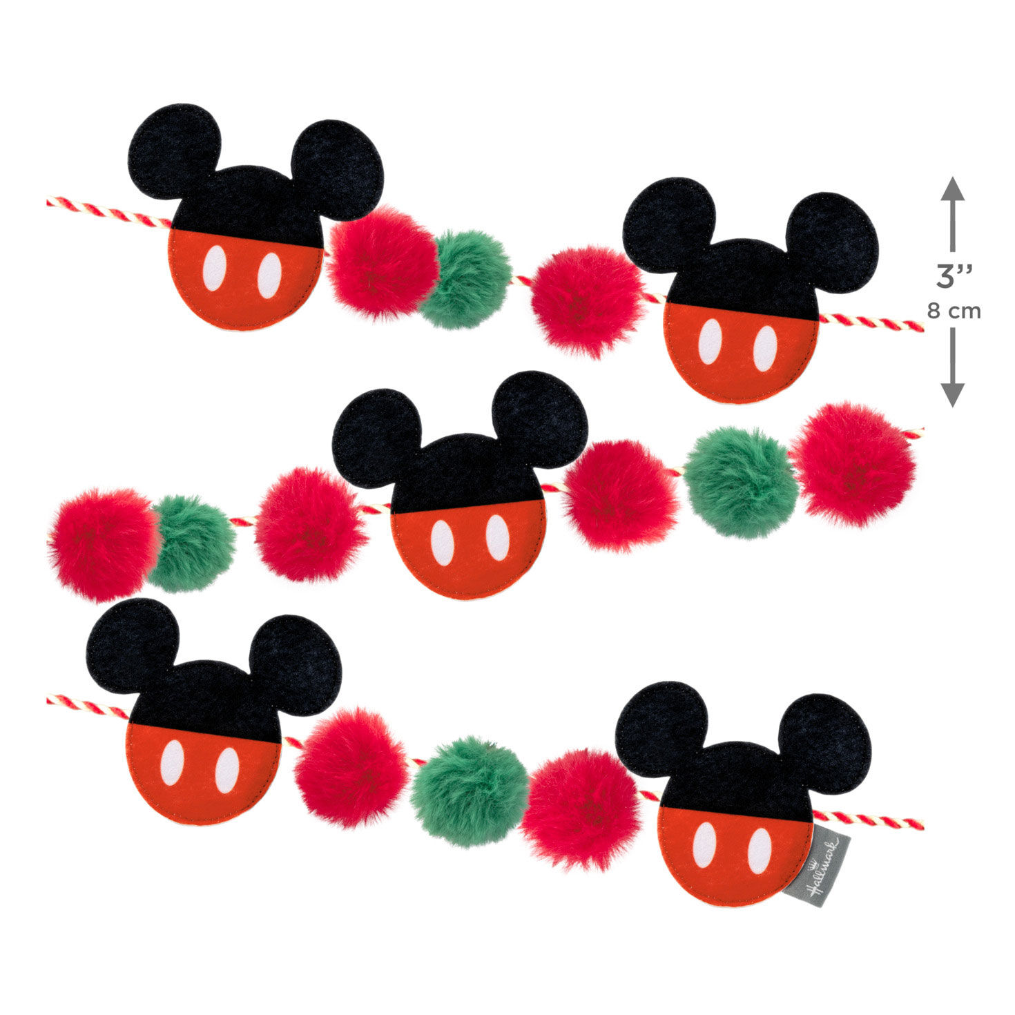 Mickey Ears Christmas Garland measurement image number 2