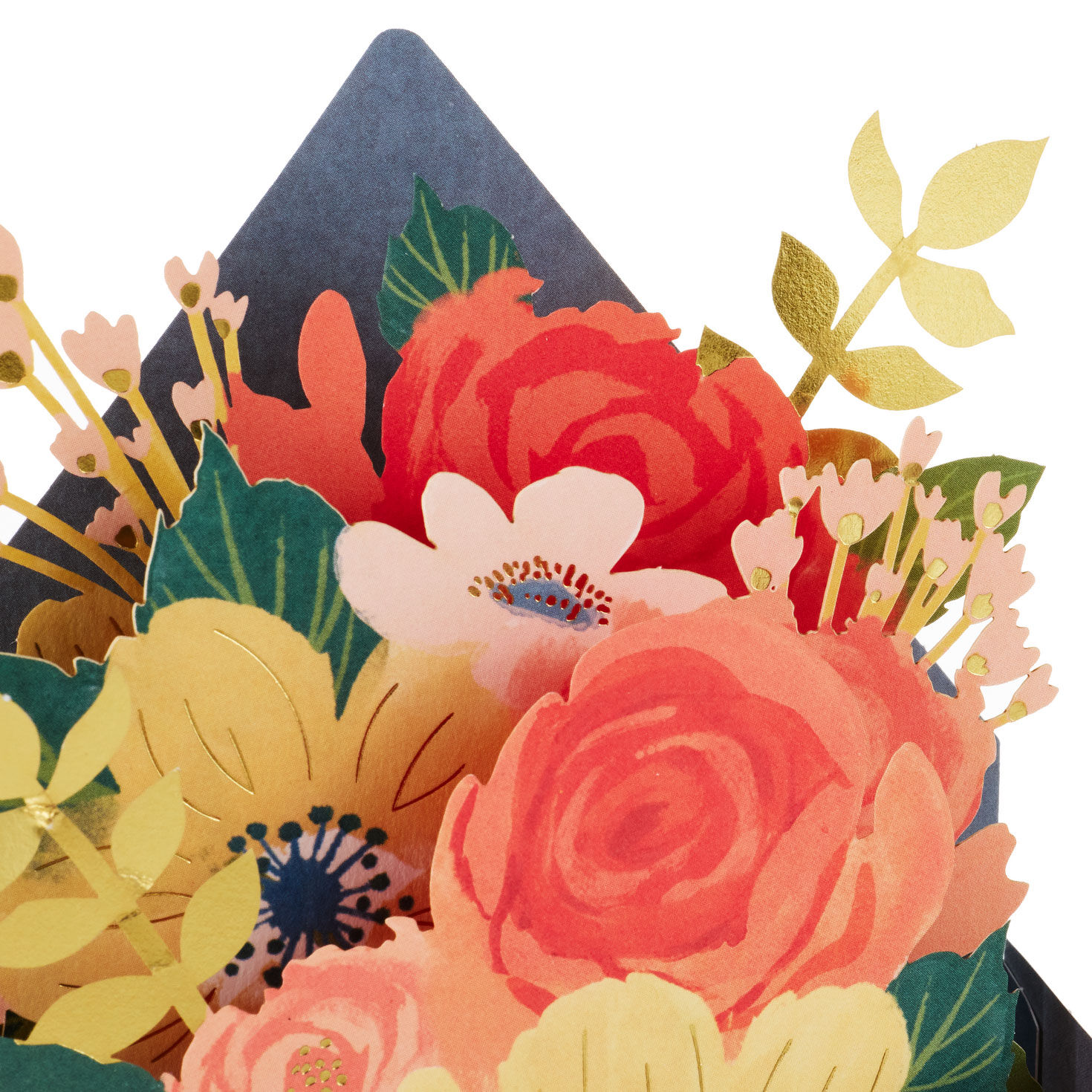 Orange and Yellow Flowers in Envelope Pop-up Card Card Front Detail image number 3