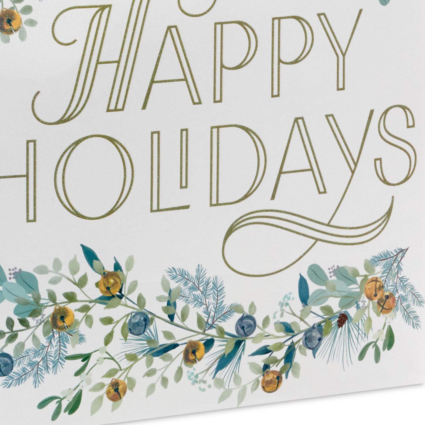 13" Happy Holidays Garlands on White Large Gift Bag for only USD 4.49 | Hallmark