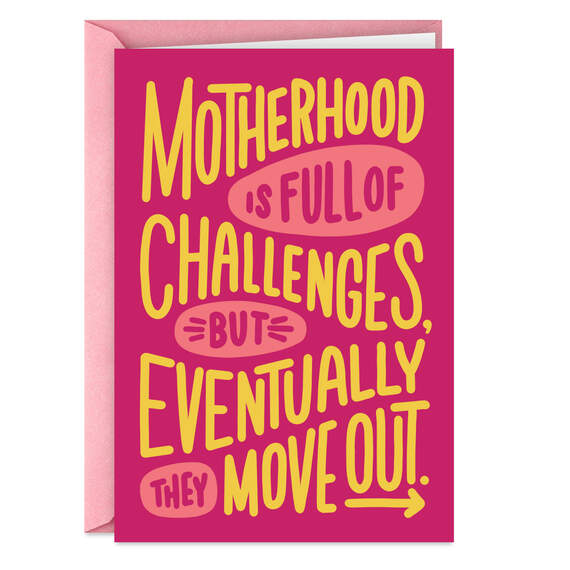 Motherhood Is Full of Challenges Funny Mother's Day Card, , large image number 1