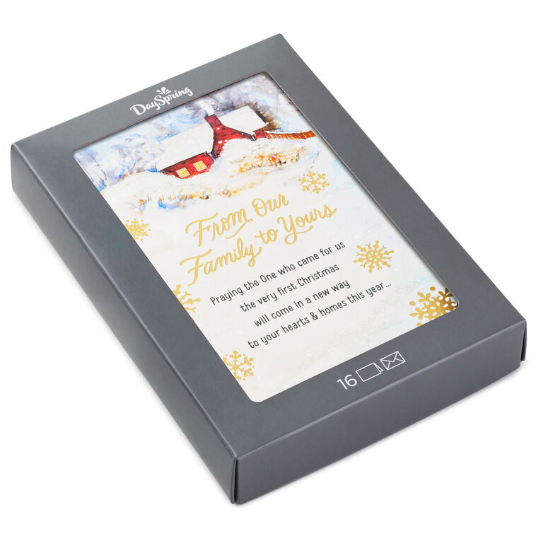 God's Blessings Religious Boxed Christmas Cards, Pack of 16