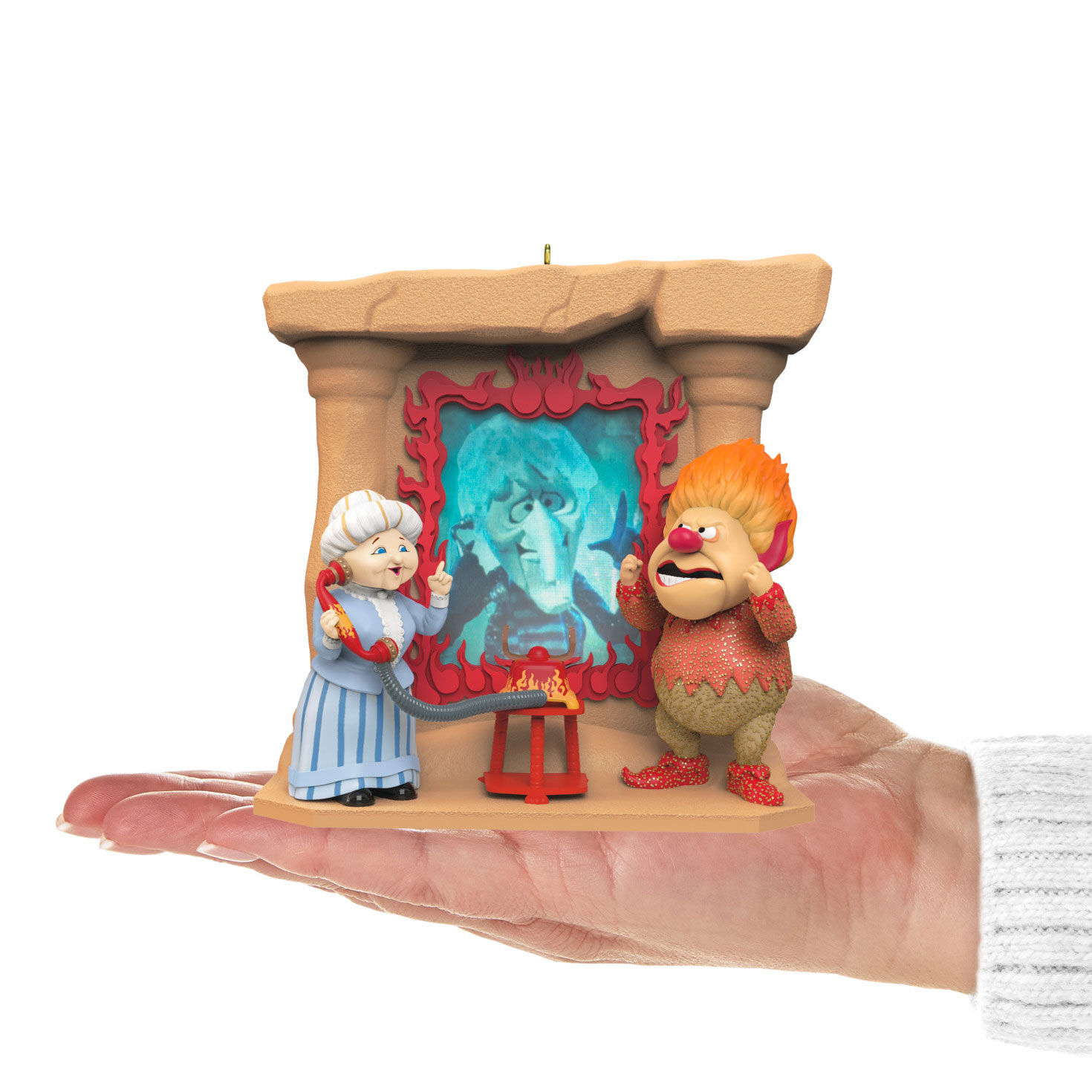 Mrs. Claus Heat Miser Snow Miser Keepsake Ornament hand holdng item image number 4