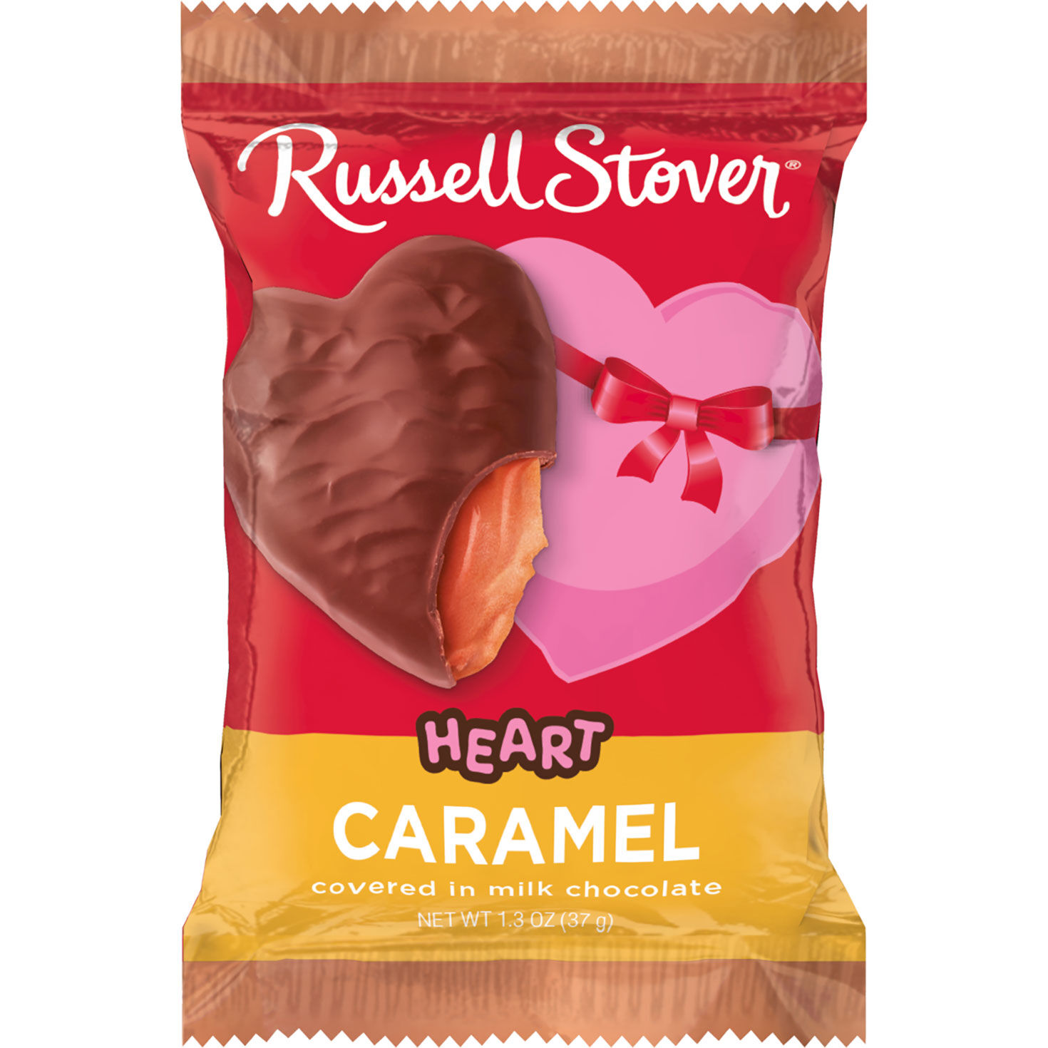 Russell Stover Milk Chocolate Caramel Heart, 1.3 oz.