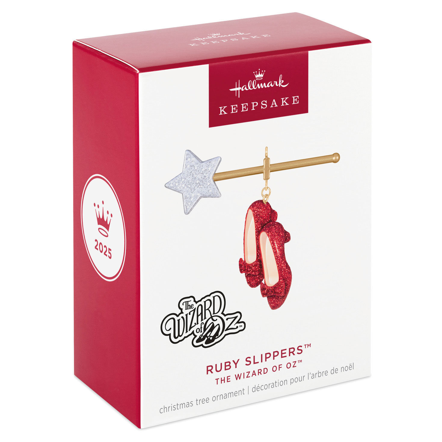 Ruby Slippers Hanging From Wand Keepsake Ornament package front image number 7