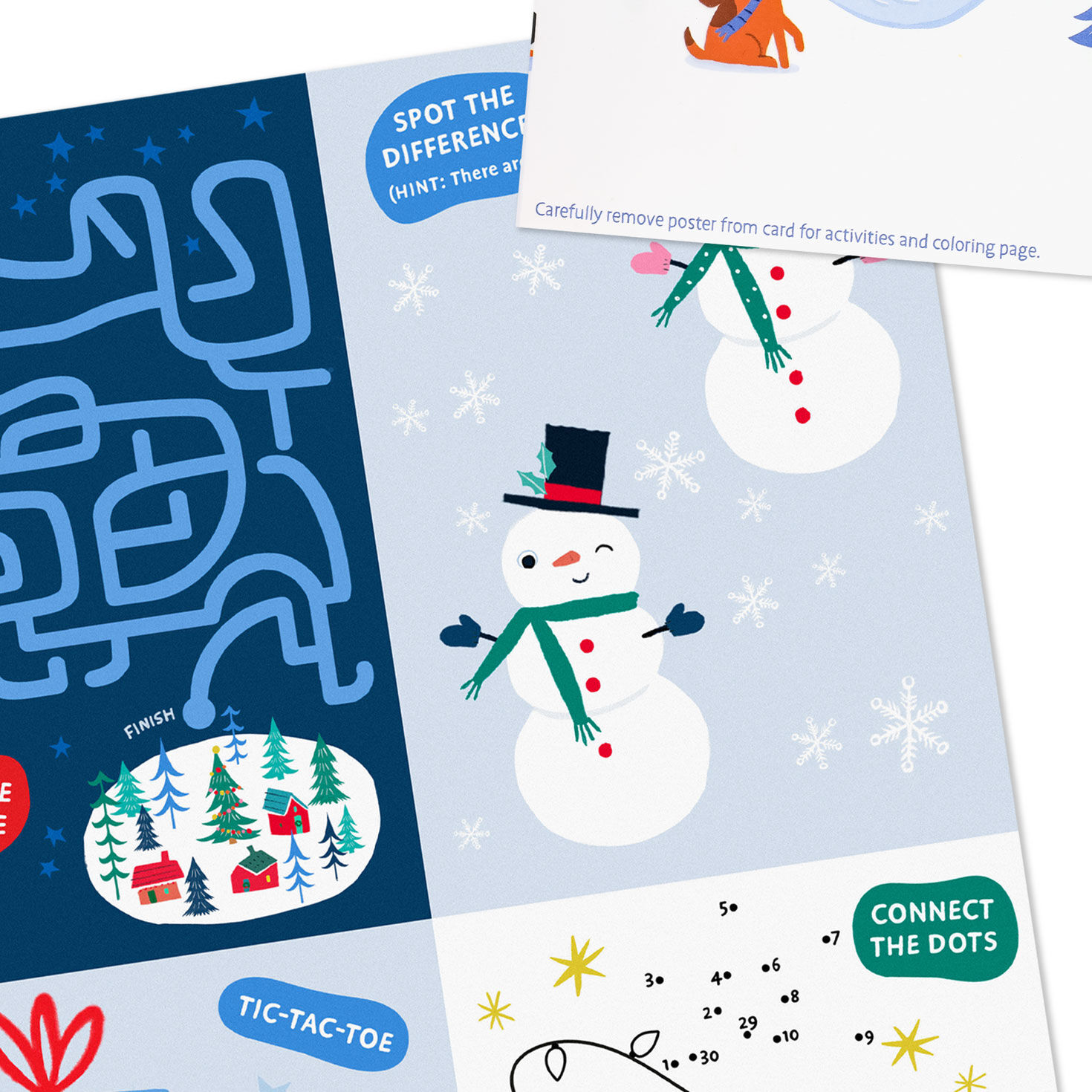 Snowy Winter Scene Christmas Card for Grandson upclose detail image number 8
