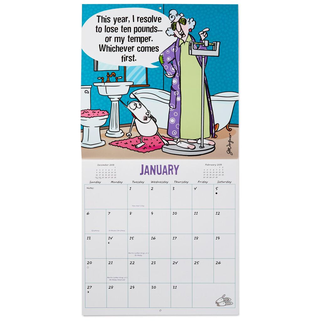 maxine 2019 wall calendar 12 month calendars hallmark