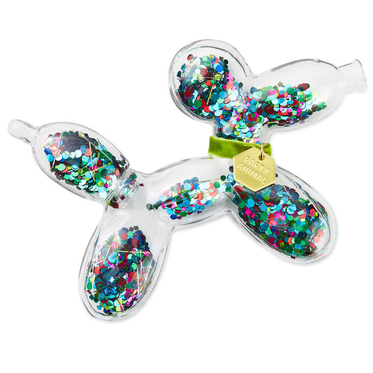 Confetti Filled Glass Balloon Dog Decorative Accessories Hallmark confetti-filled-glass-balloon-dog-decorative-accessories-hallmark