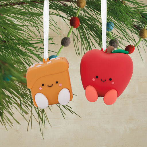 Better Together Apple and Caramel Magnetic Hallmark Ornaments, Set of 2, 