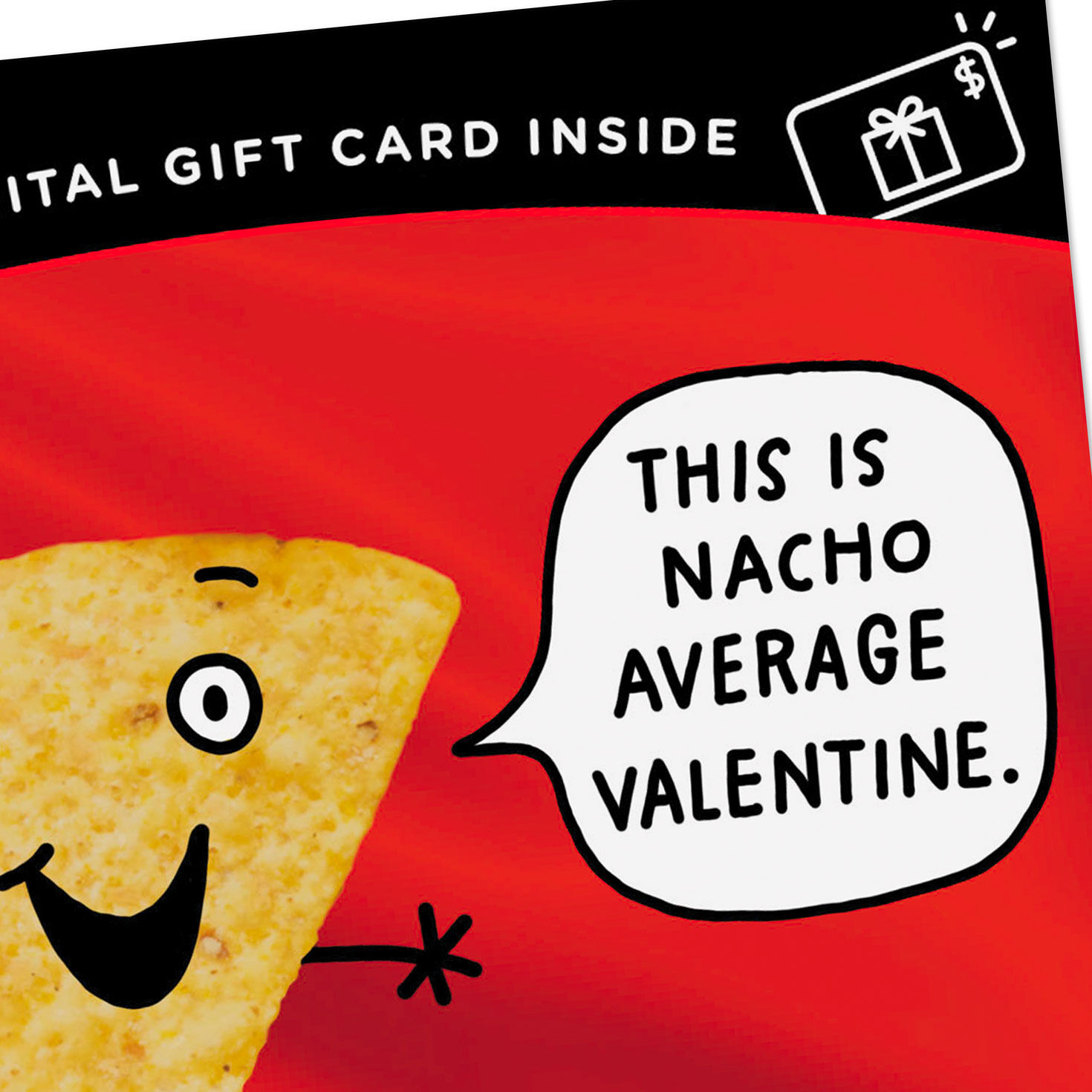 Nacho Queso Pun Funny Valentine's Gift Card Greeting Card Front Detail image number 5