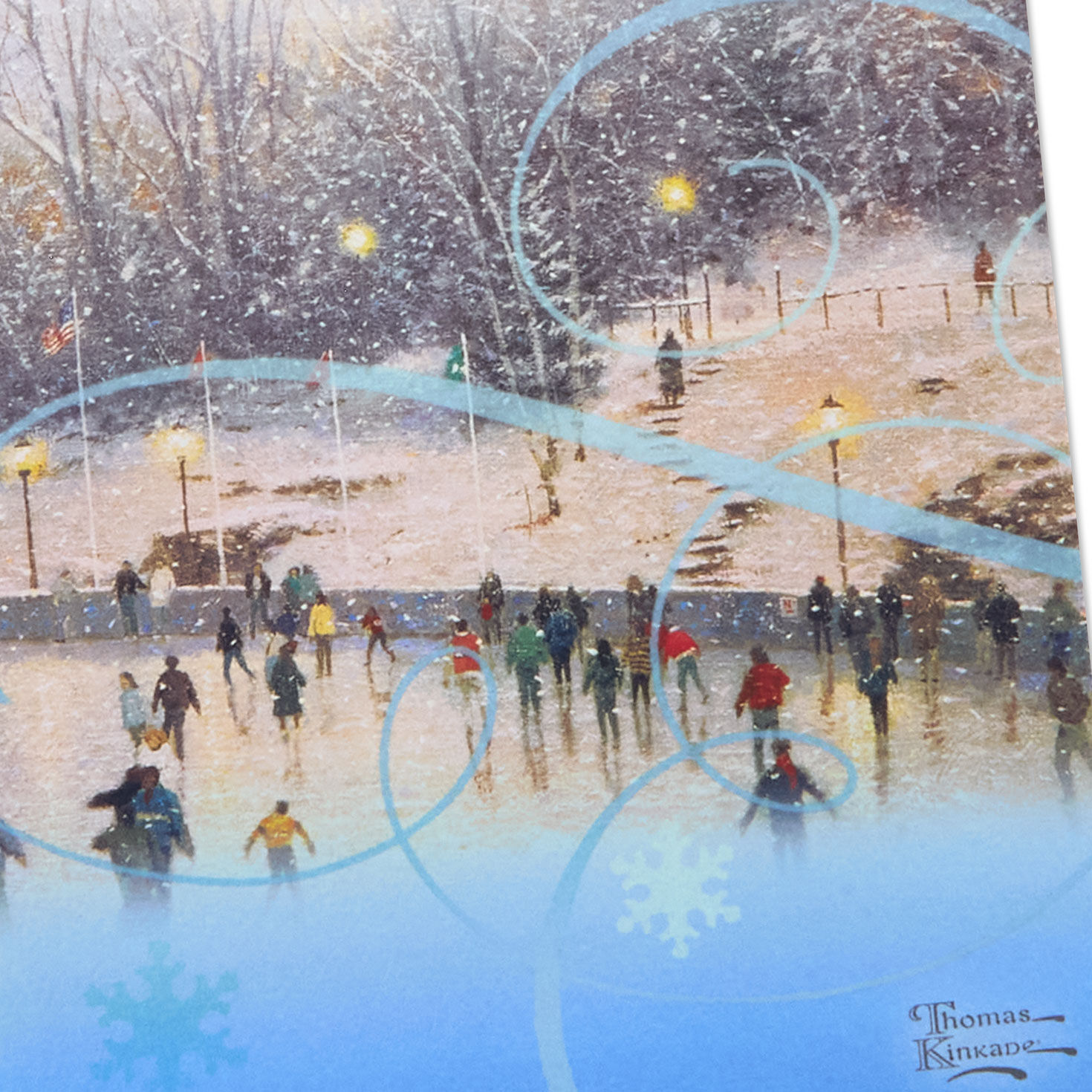 Thomas Kinkade Skating in the Park Card Card Cover Detail image number 5