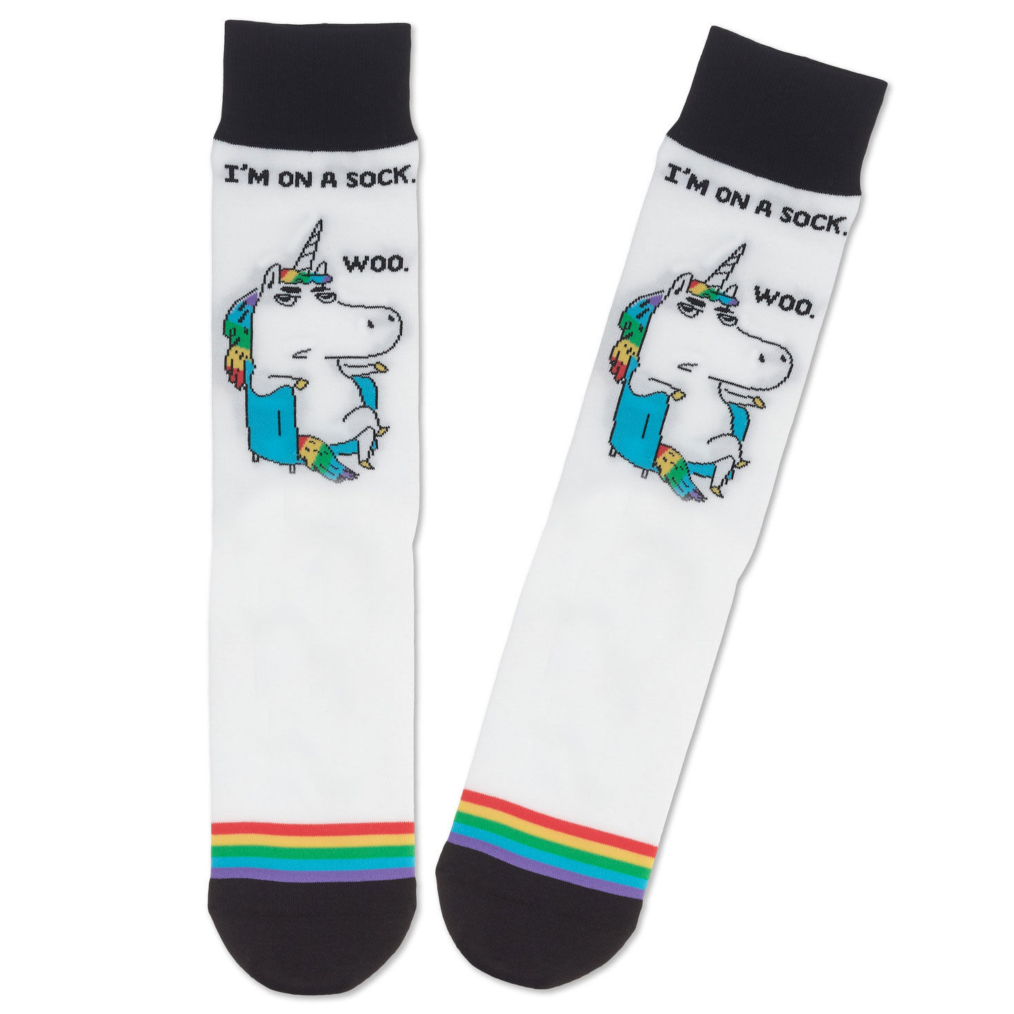 Shoebox Sarcastic Unicorn Funny Crew Socks
