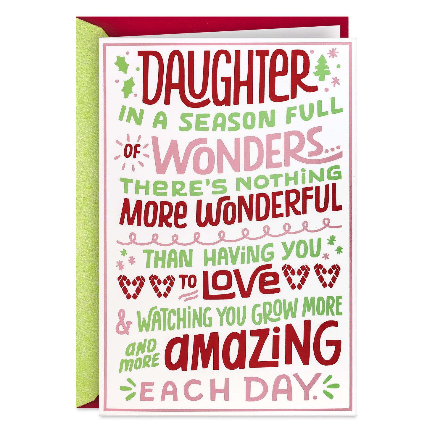 Love Watching You Grow Christmas Card for Daughter