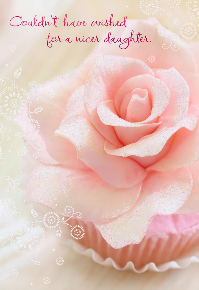 Rose on Cupcake Birthday Card for Daughter - Greeting Cards - Hallmark