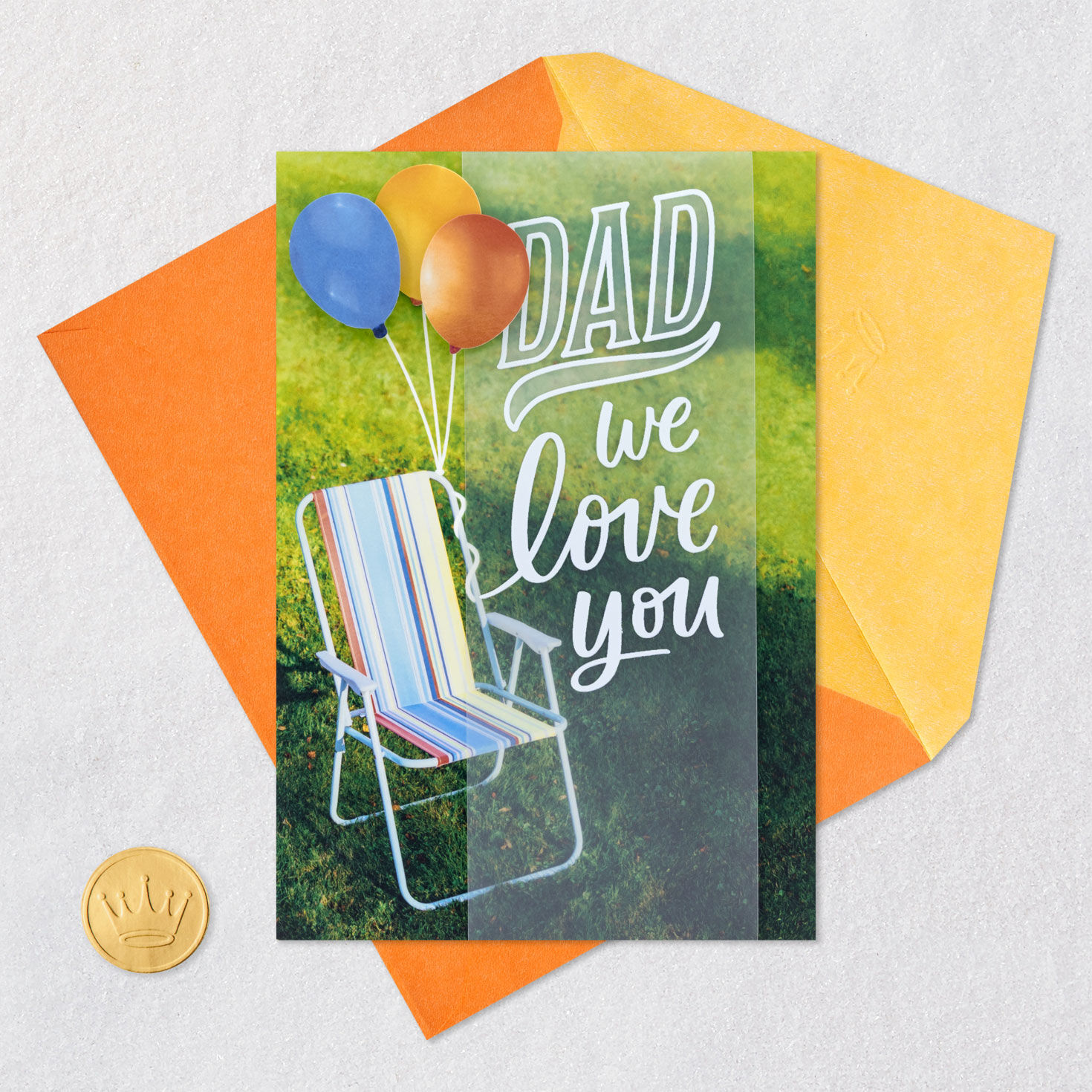 Outdoor Scene Birthday Card for Dad Card Front with Envelope and Gold Seal image number 6