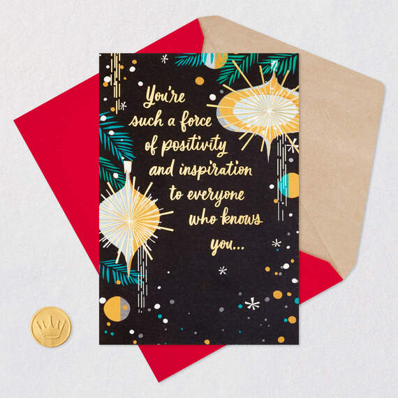 You're a Force of Positivity Christmas Card, , large image number 5