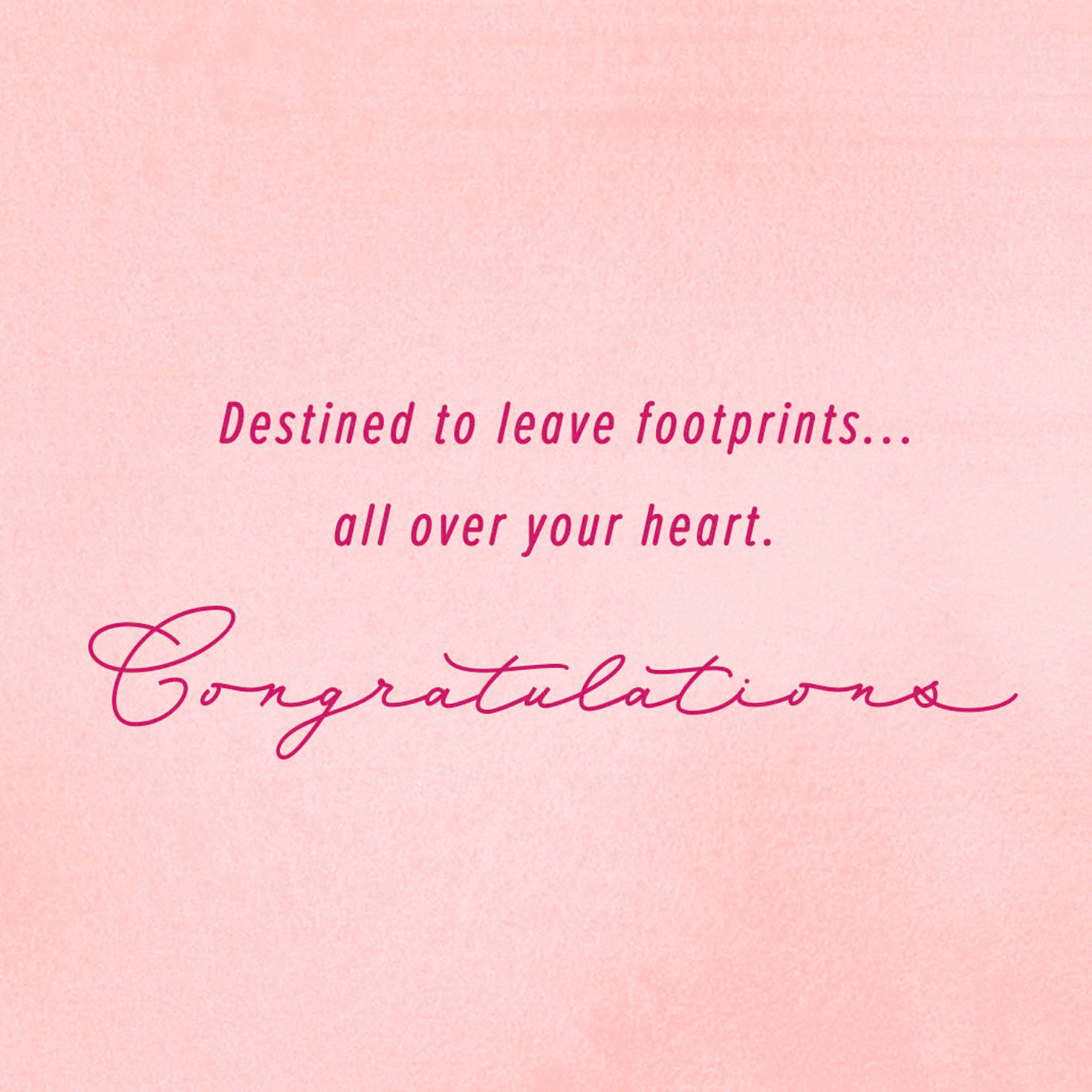 Footprints on Your Heart New Baby Girl Card, , large image number 2
