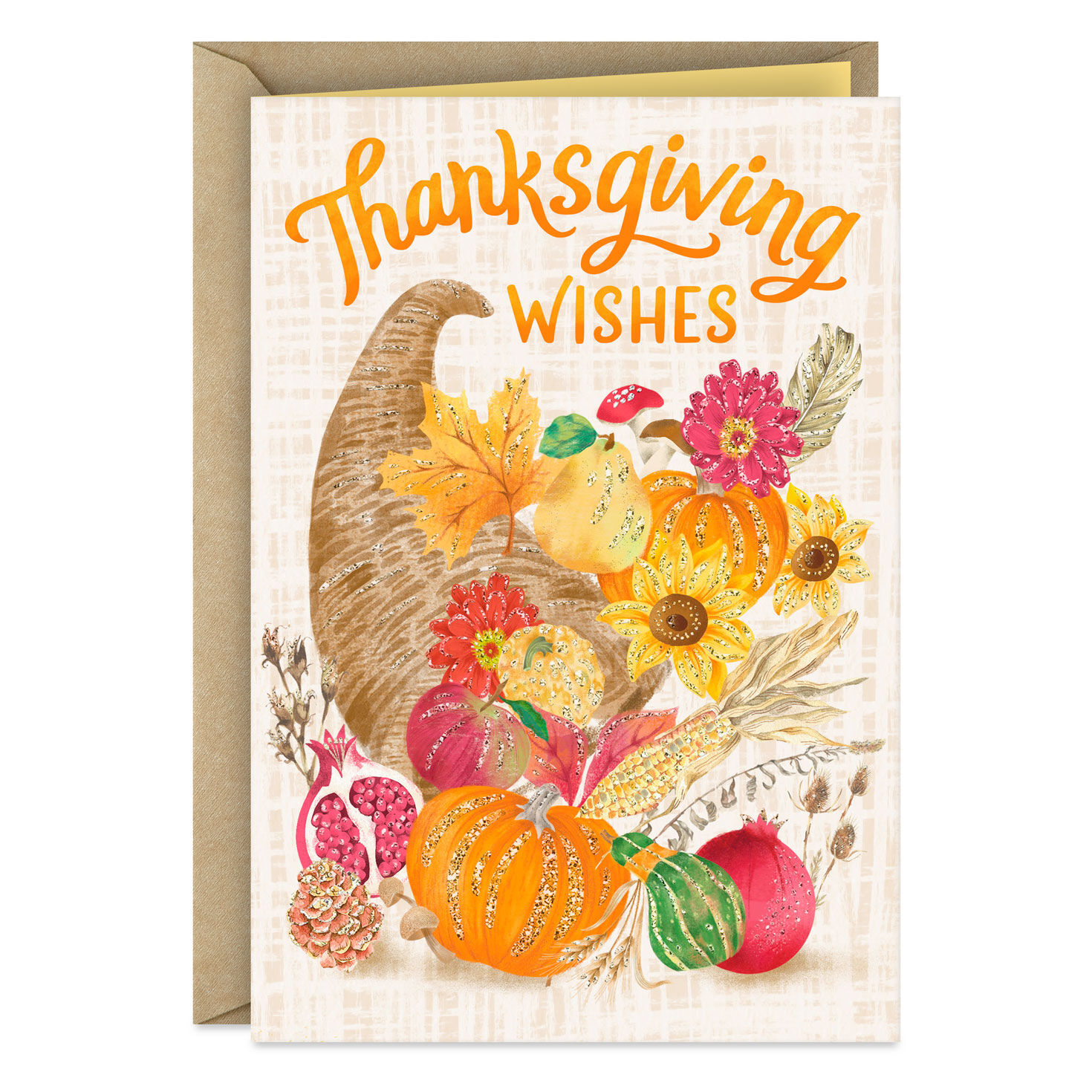 May Beauty and Blessings Warm Your Heart Thanksgiving Card