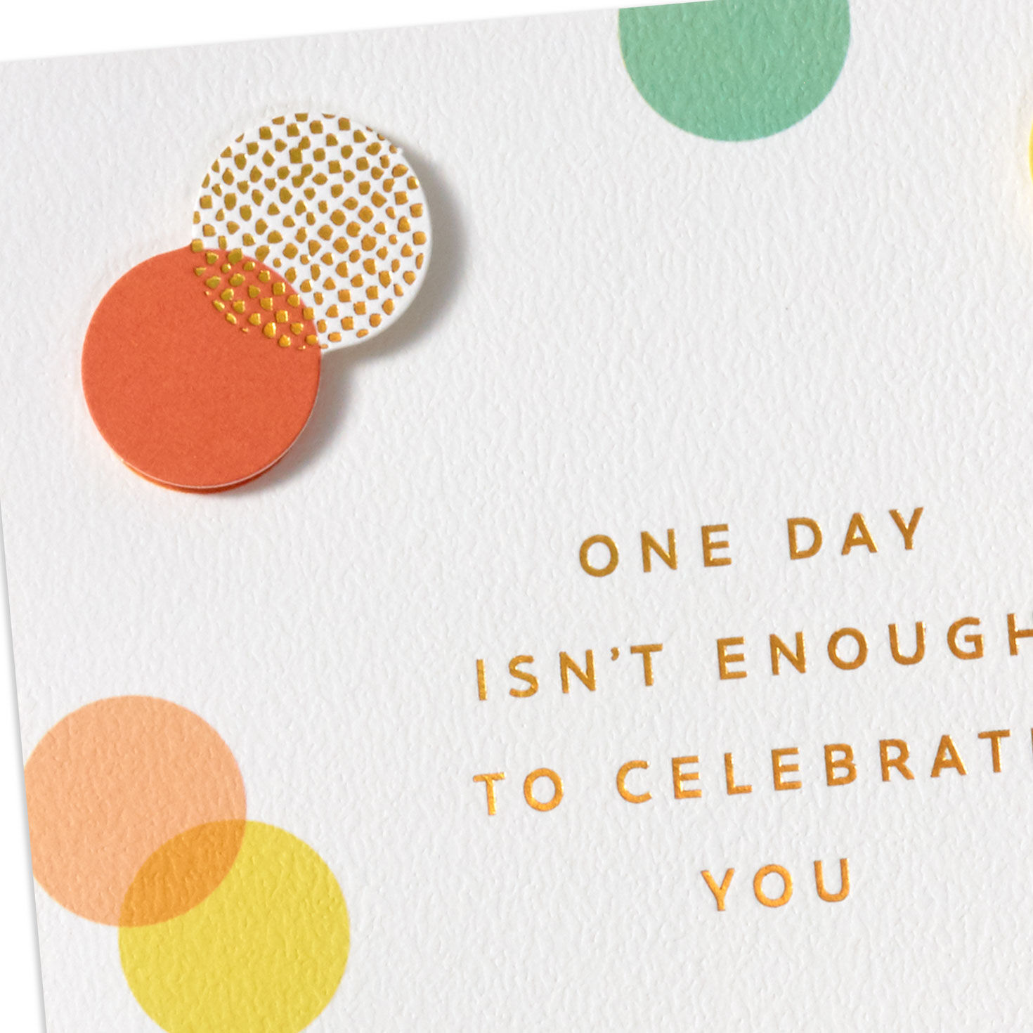 Colorful Scattered Dots Signature Birthday Card Card Front Detail image number 4