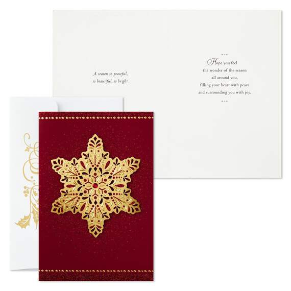 Elegant Snowflake Christmas Cards, Box of 12, , large image number 4