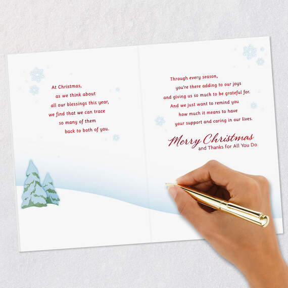 We're So Thankful for You Christmas Card for Parents, , large image number 7