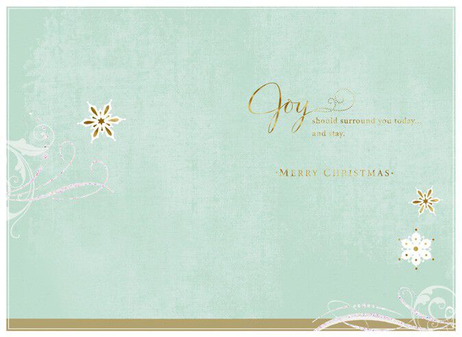 Glitter and Gold Deer Christmas Card