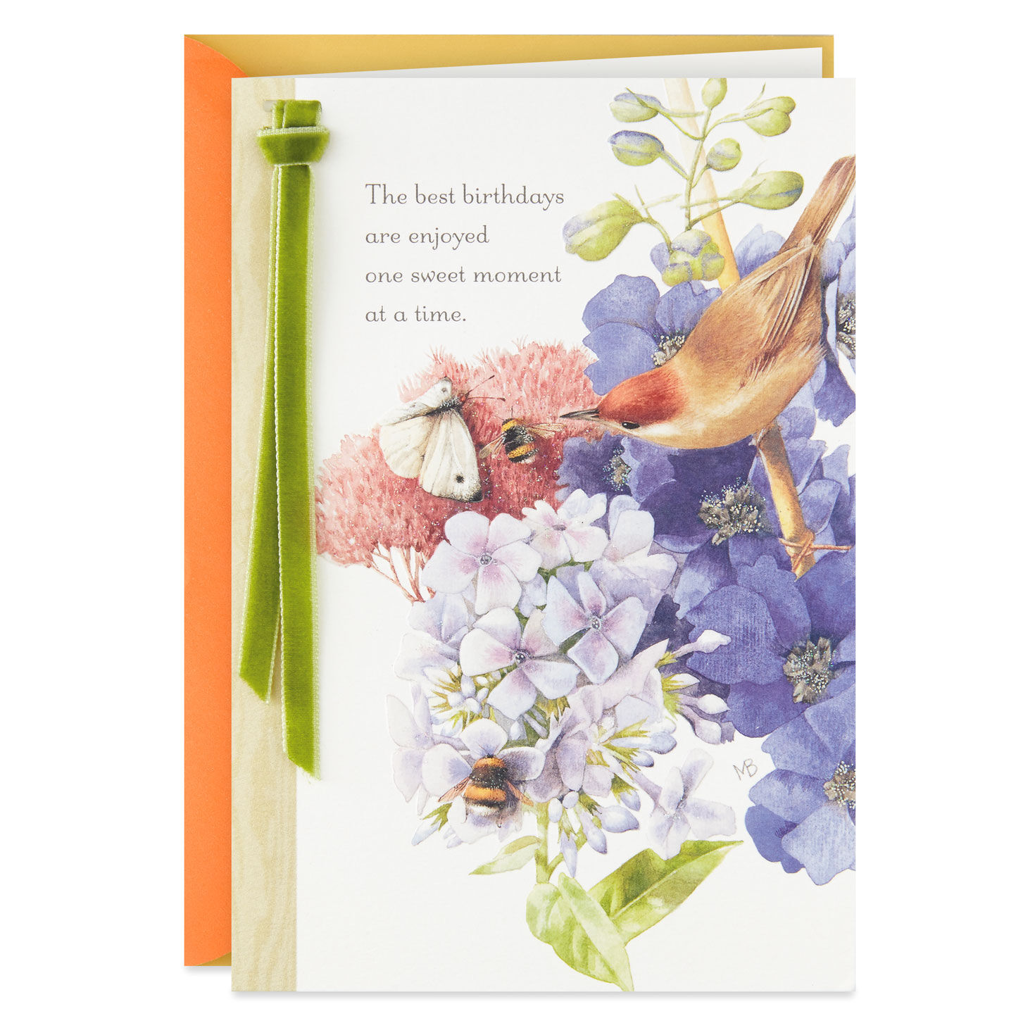 Details about   Vtg Hallmark Marjolin Bastin 3-D Butterfly On Wreath Mom Birthday Card-Envelope 