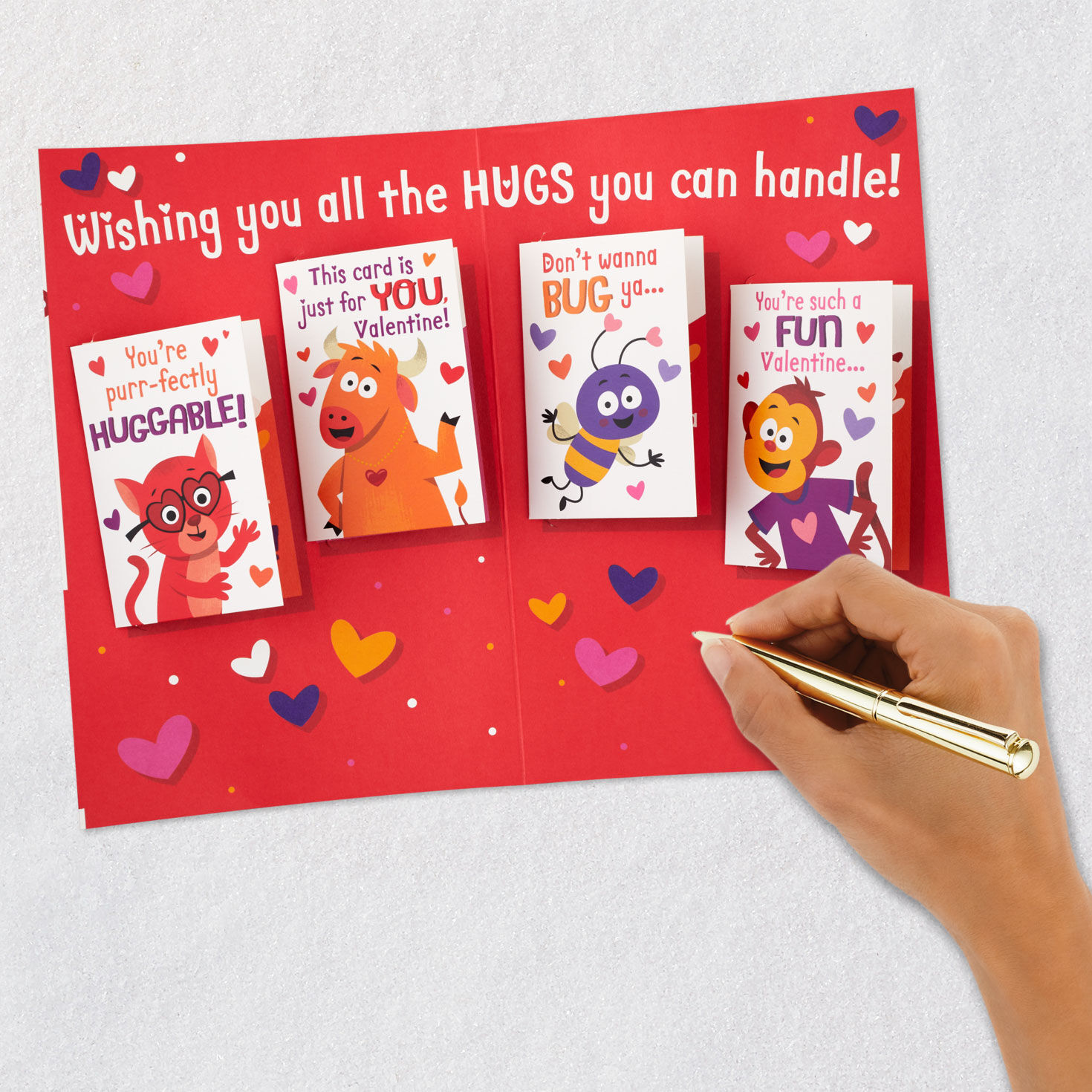 Animal Hugs Valentine's Day Card With Sound and Mini Pop-Up Cards for only USD 9.99 | Hallmark