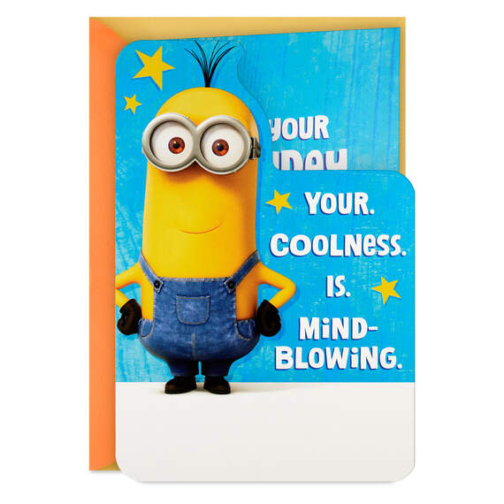 Minions Your Coolness Is Mind Blowing Birthday Card for Kids