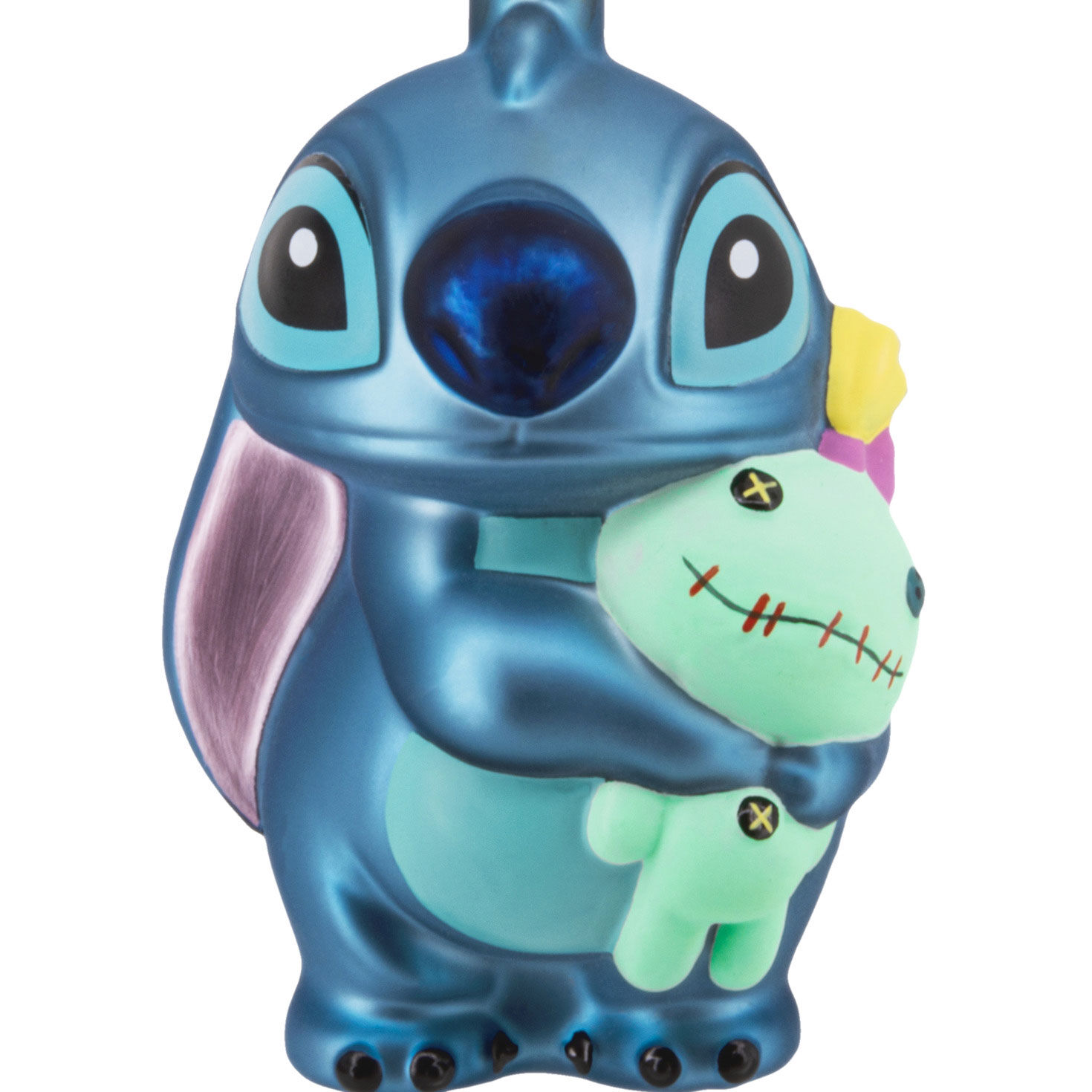 Stitch With Scrump Glass Christmas Ornament closeup view image number 5