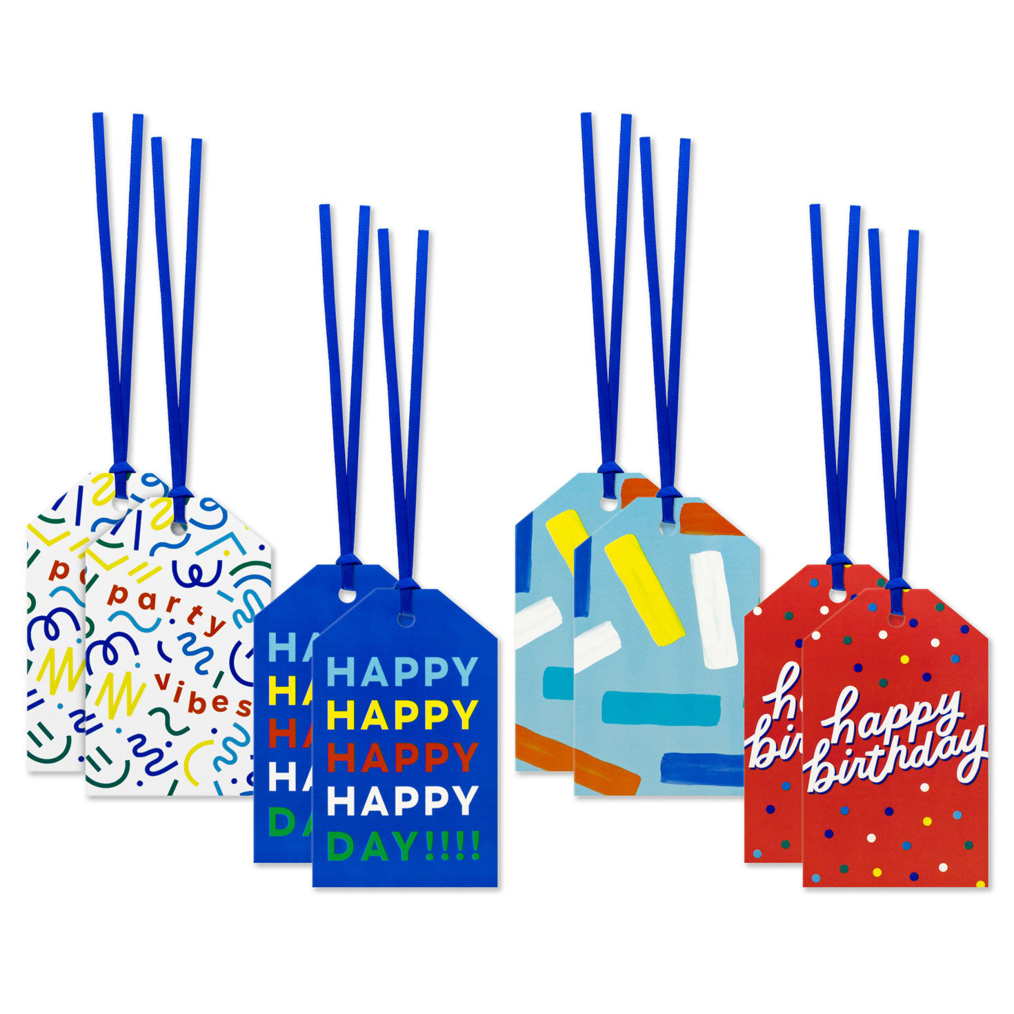 Happy Day 8-Pack Assorted Gift Tags