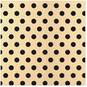 Gold With Black Flocked Dots Wrapping Paper Roll, 15 sq. ft., , large image number 1