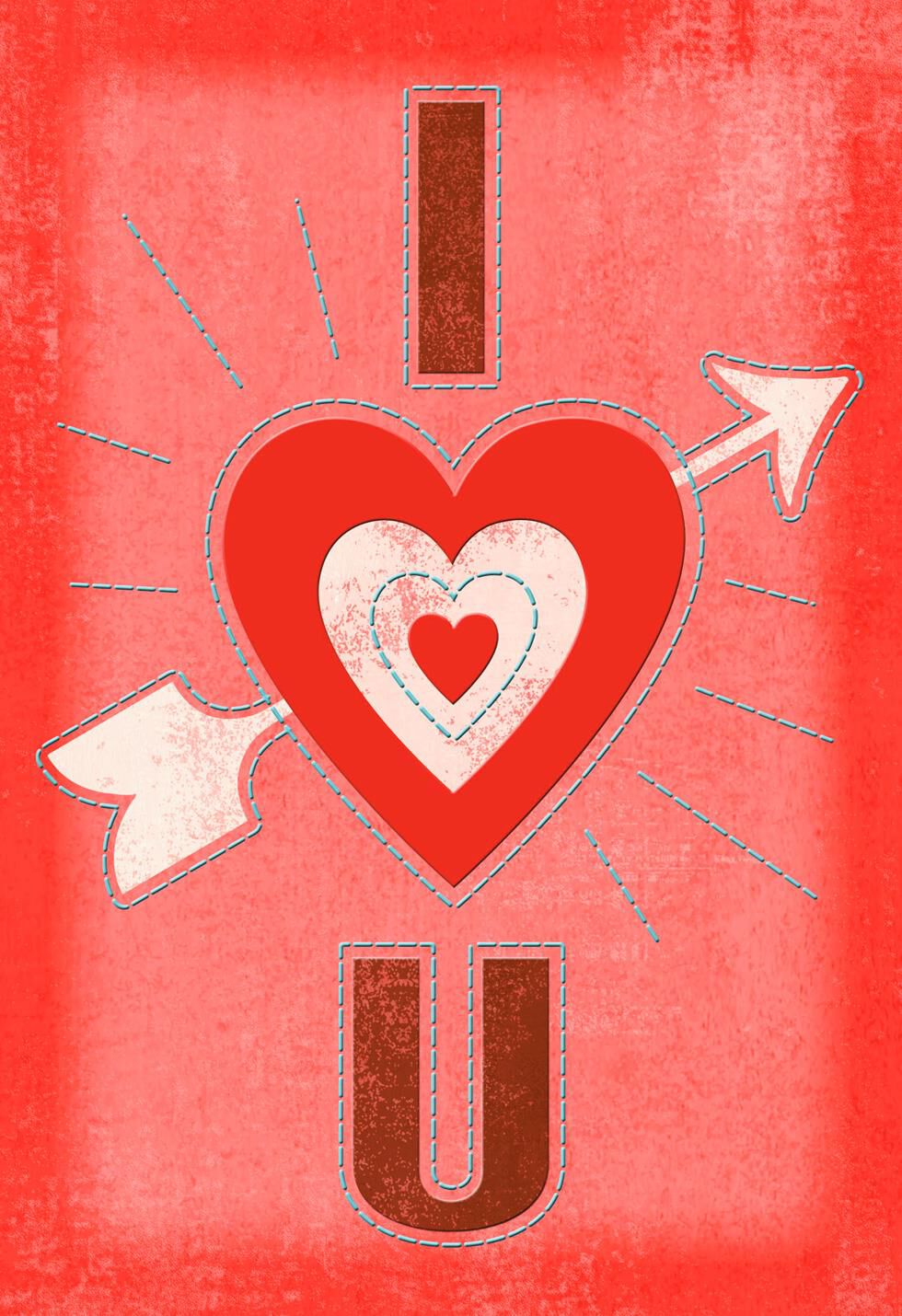 Heart and Arrow Romantic Valentine's Day Card