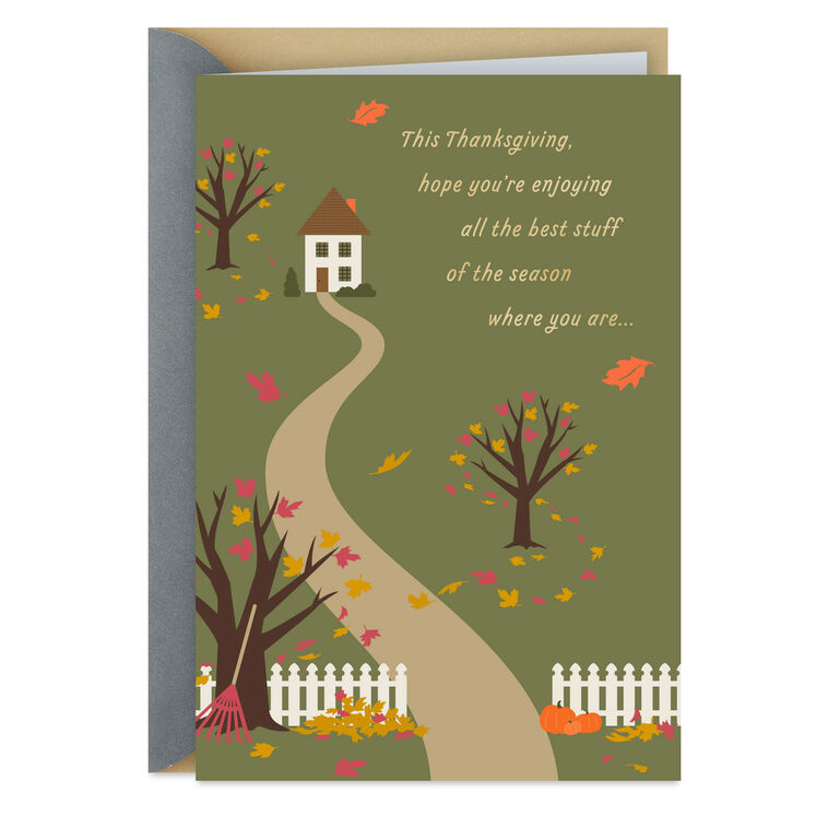 All the Thankful Thoughts Across the Miles Thanksgiving Card