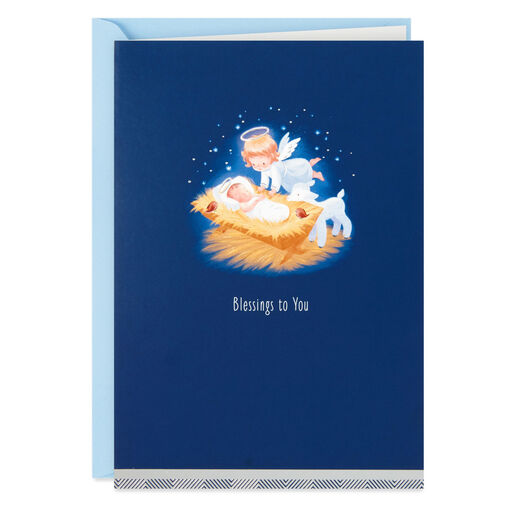 Little Angel and Baby Jesus Boxed Christmas Cards, Pack of 16, 