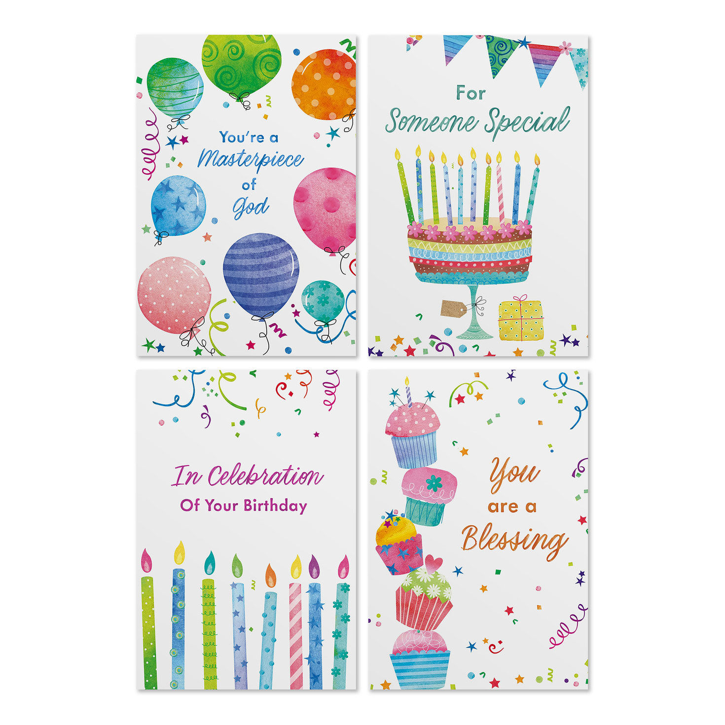 A Masterpiece of God Assorted Religious Birthday Cards, Box of 12