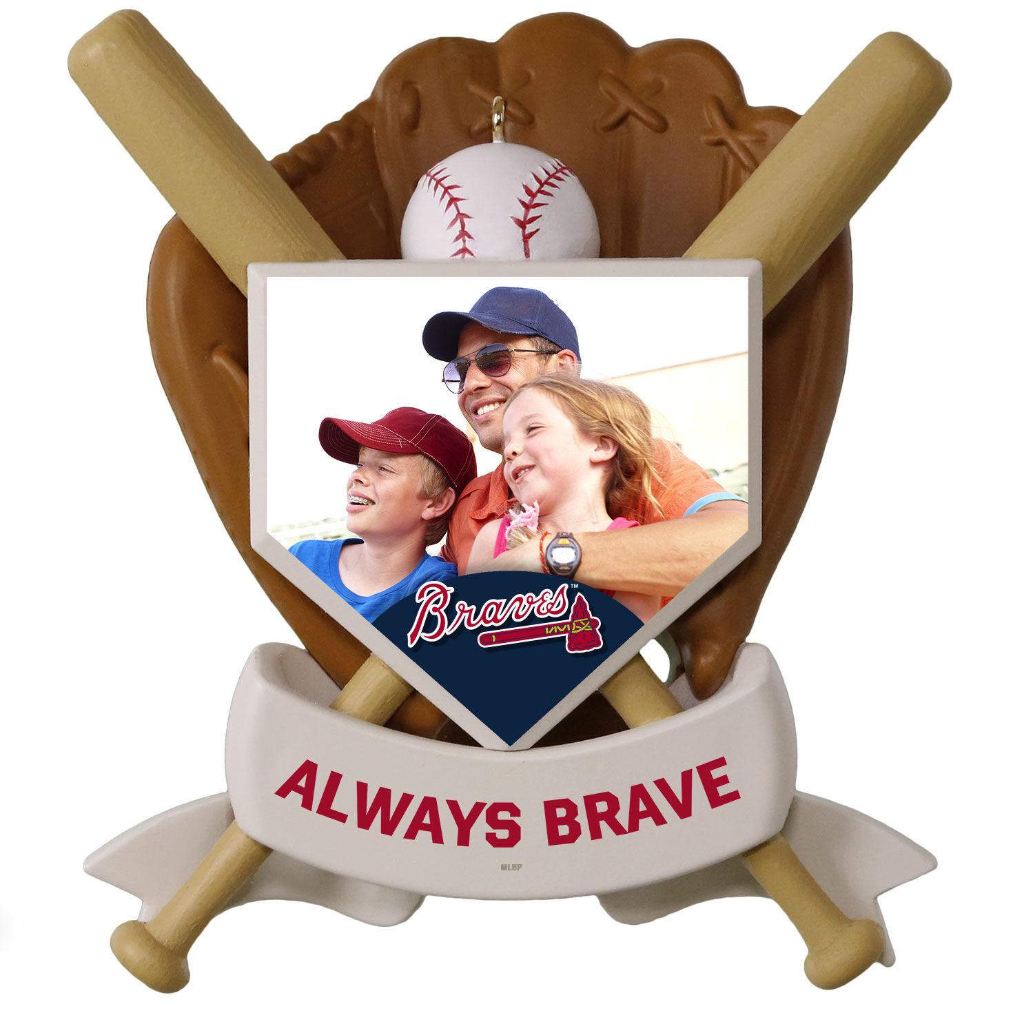 MLB Atlanta Braves™ Baseball Personalized Ornament, Custom Photo and Text