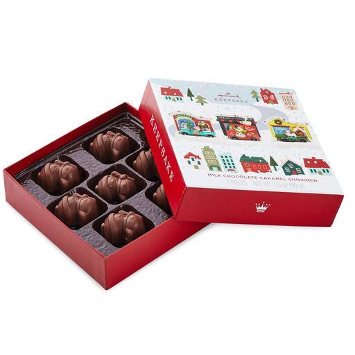 Bissinger's Hallmark Keepsake Milk-Chocolate Caramel Snowmen Gift Box, 7 pieces, 