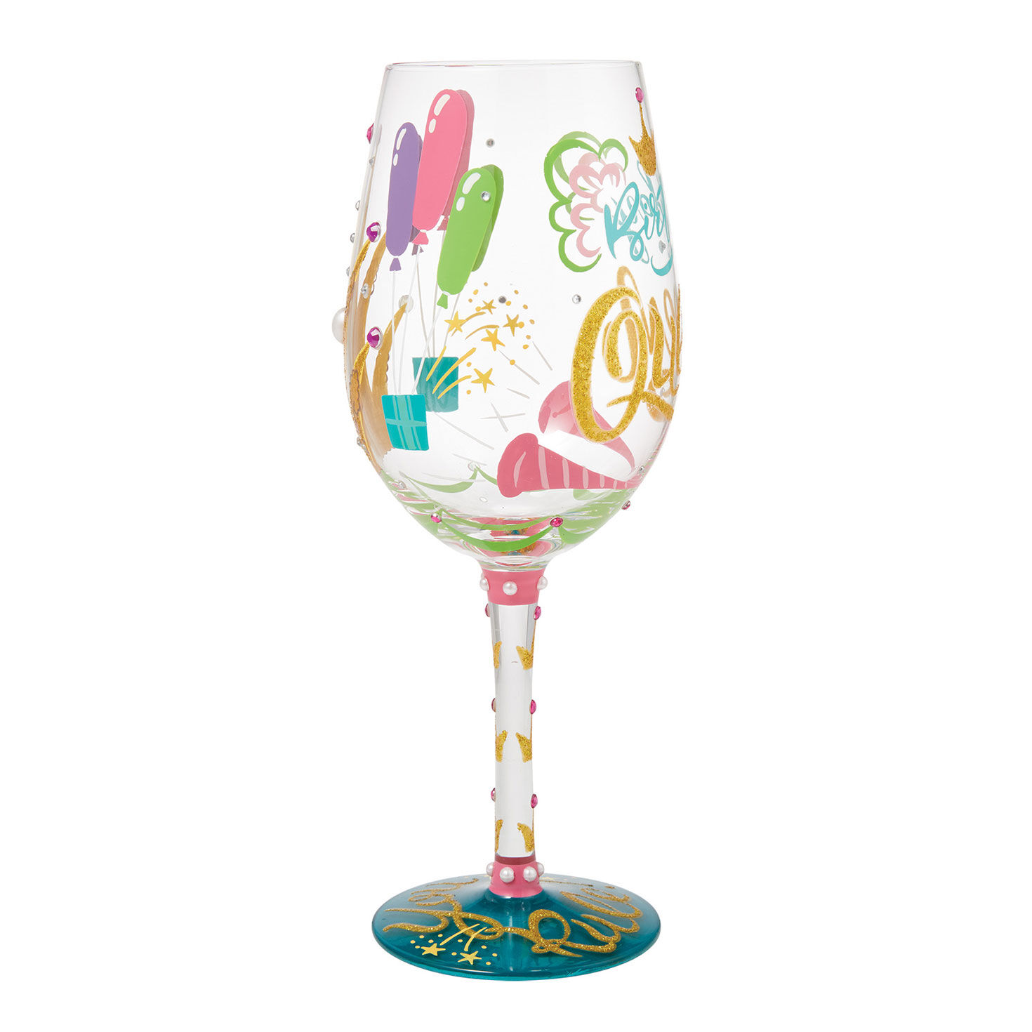 Lolita Birthday Queen and Gold Crown Wine Glass  image number 4
