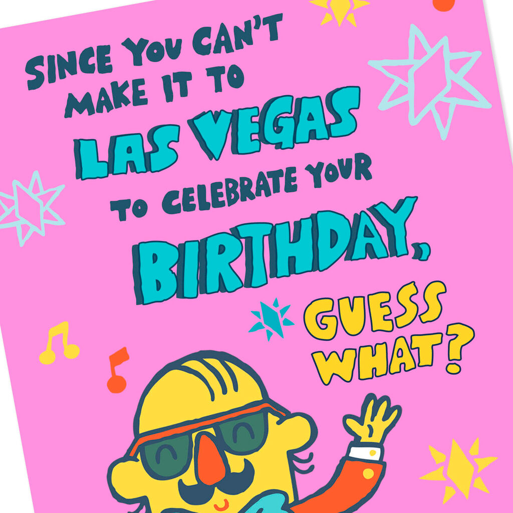 Las Vegas Style Funny Musical Birthday Card Greeting Cards